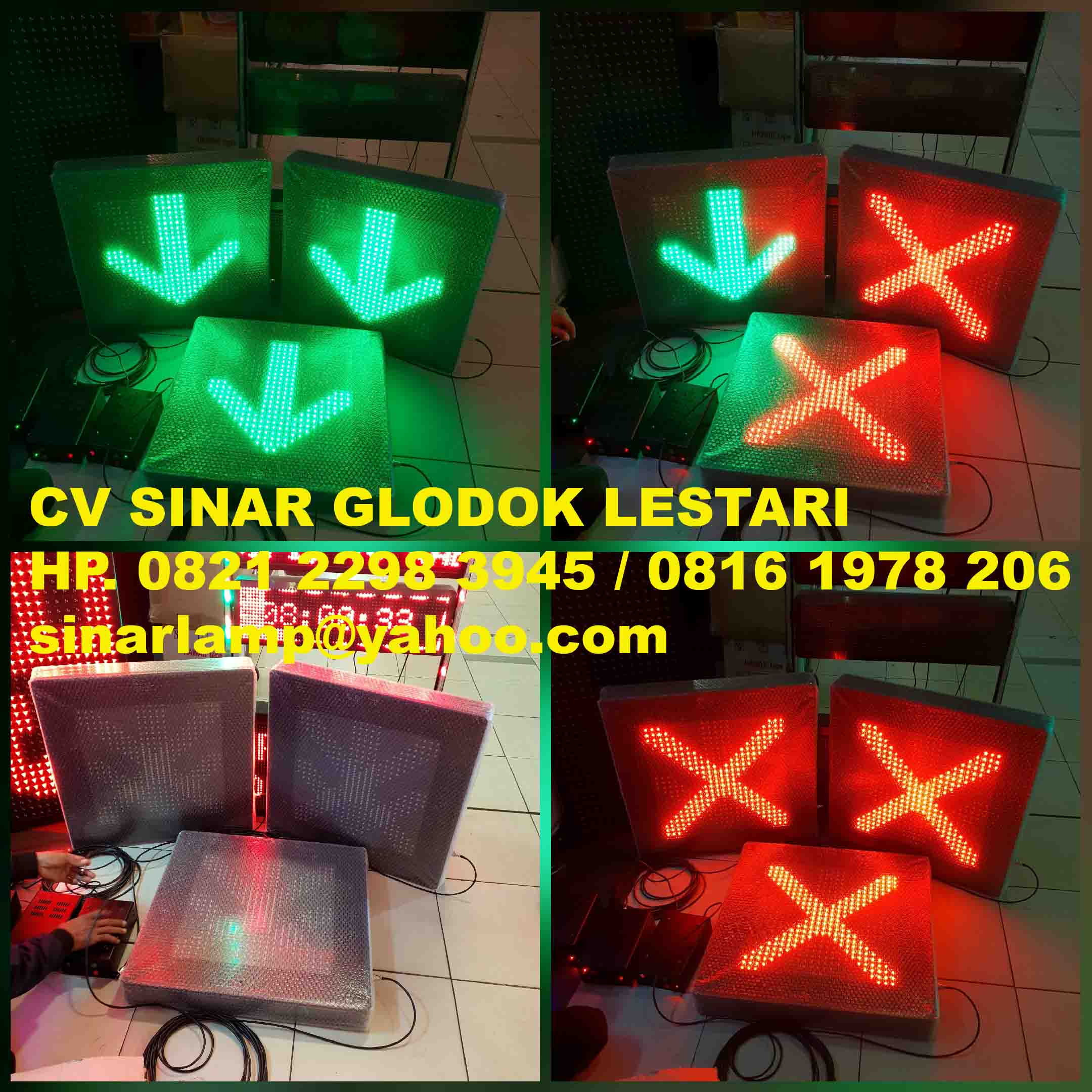 Lampu Display Gerbang Tol dan Gerbang Parkir Cross Arrow
